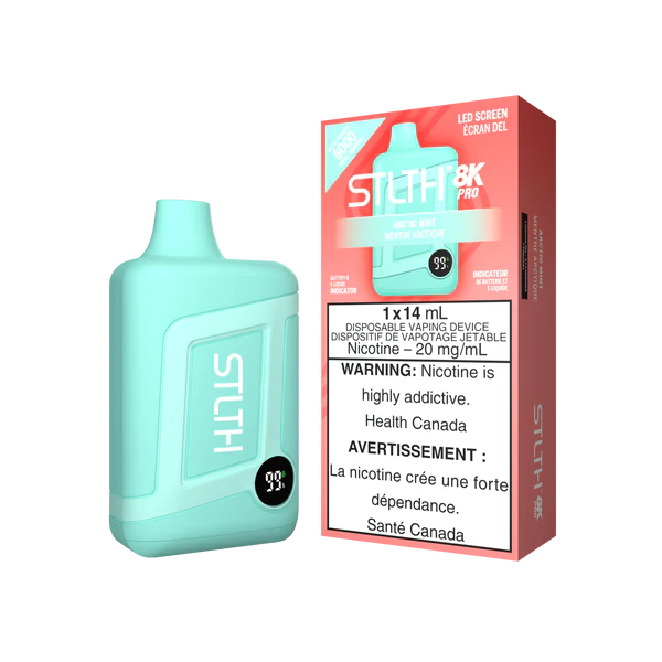 stlth 8000 puffs pro arctic mint