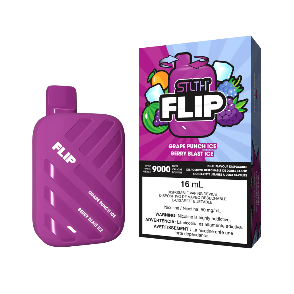 stlth flip grape punch ice berry blast ice 9000 puff maroc