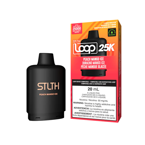 stlth loop 25000 peach mango ice