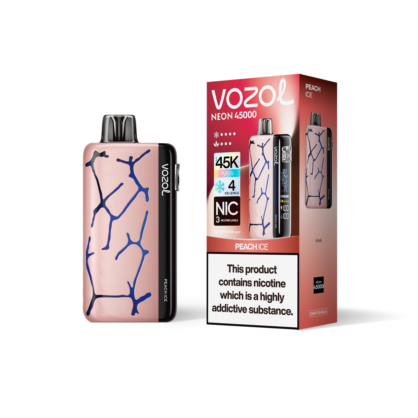 vozol 45000 PEACH ICE