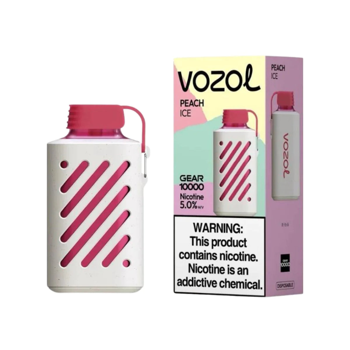 vozol gear 10000 puffs peach ice