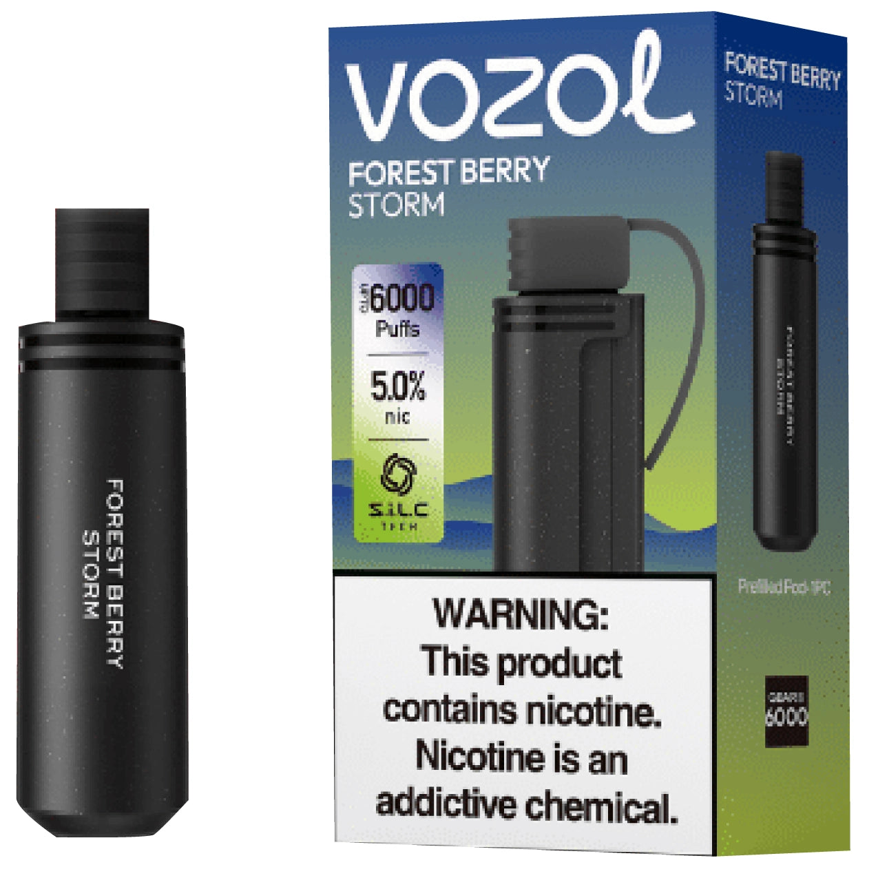 vozol gear s pod 6000 puffs forest berry storm