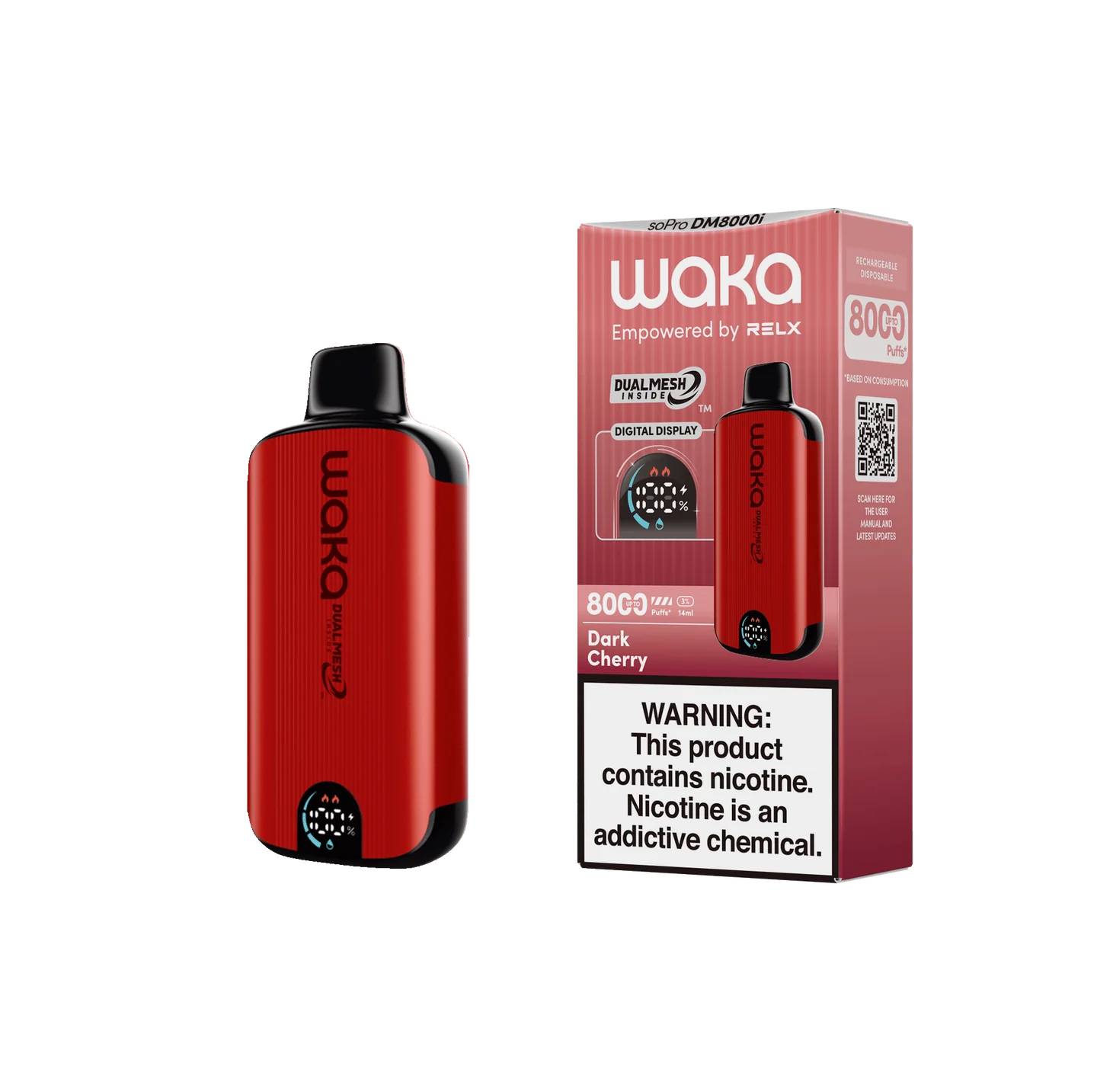 waka 8000 puff dark cherry maroc