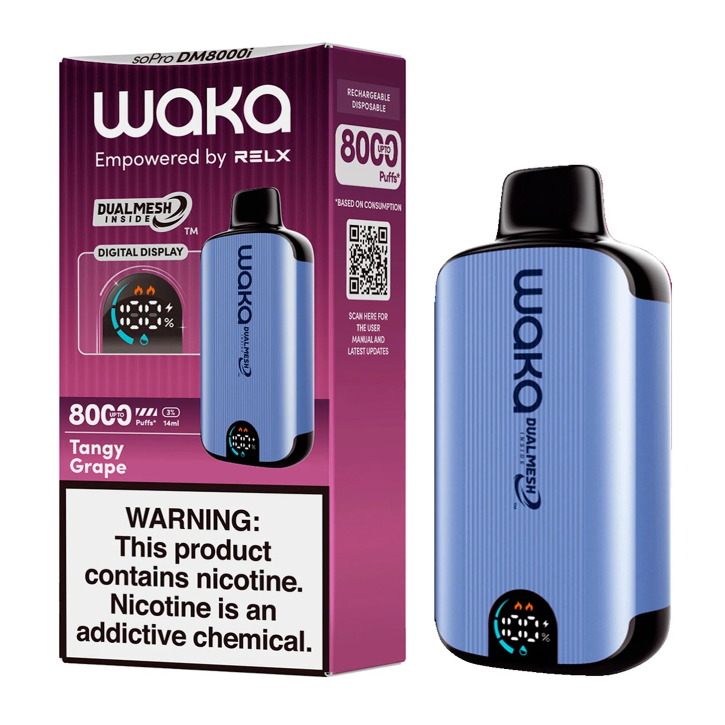 waka 8000 puff tangy grape maroc